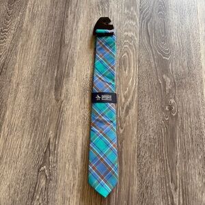 Original Penguin Men's Blue Plaid Tie
